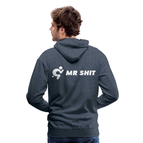 Mr.Shit Men’s Premium Hoodie - White Logo on Colour - Logo on Back Men's Hoodies 75 $