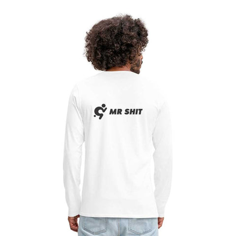 Mr.Shit Men's Premium Long Sleeve Top - Logo on Back Men's Long Sleeve Tops 46 $
