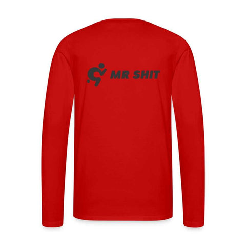 Mr.Shit Men's Premium Long Sleeve Top - Logo on Back Men's Long Sleeve Tops 46 $