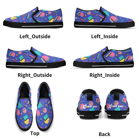 Mr.Shit Mens Slip On Shoes - 90s Pattern Shoes & Footwear 69 $