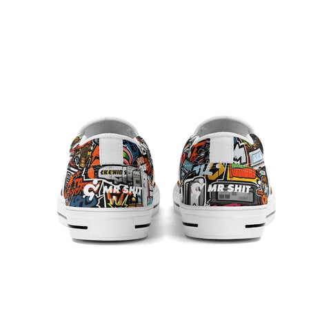 Mr.Shit Mens Slip On Shoes - Graffiti Shoes & Footwear 69 $