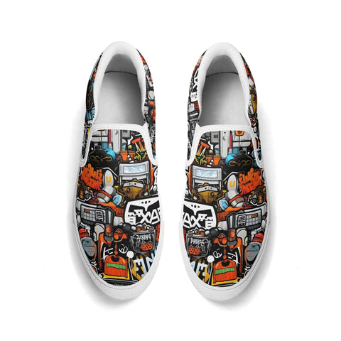 Mr.Shit Mens Slip On Shoes - Graffiti Shoes & Footwear 69 $