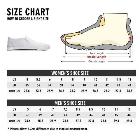 Mens Slip On Shoes - Orange Pattern - Mr.Shit