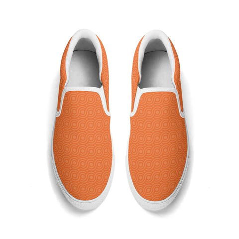 Mr.Shit Mens Slip On Shoes - Orange Pattern Shoes & Footwear 69 $