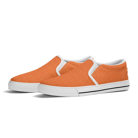 Mr.Shit Mens Slip On Shoes - Orange Pattern Shoes & Footwear 69 $