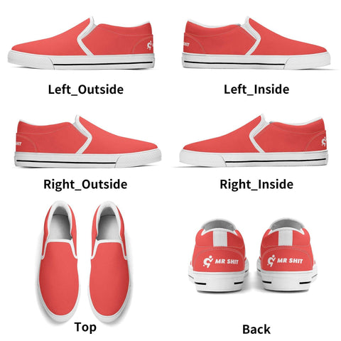 Mr.Shit Mens Slip On Shoes - Red Shoes & Footwear 69 $