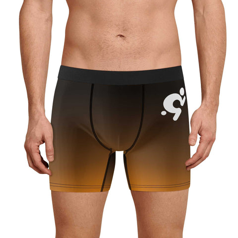 Mr.Shit Mens Trunks Underwear - Black and Orange Men's Underwear 25 $