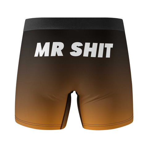 Mr.Shit Mens Trunks Underwear - Black and Orange Men's Underwear 25 $