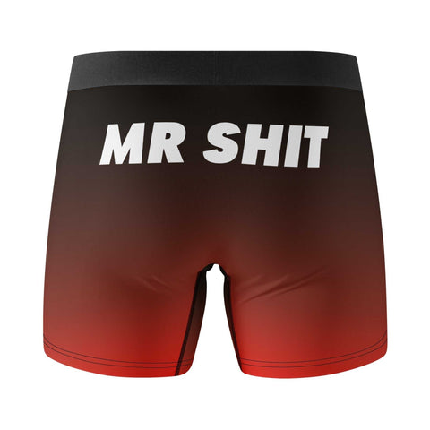 Mr.Shit Mens Trunks Underwear - Black and Red Men's Underwear 25 $