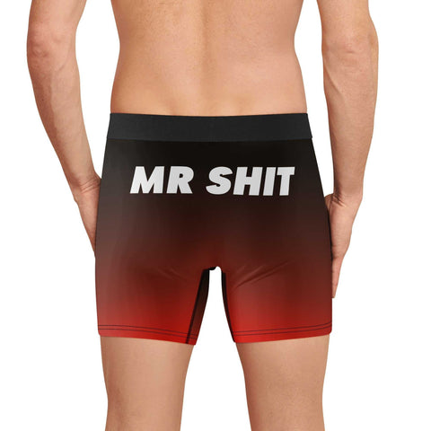 Mr.Shit Mens Trunks Underwear - Black and Red Men's Underwear 25 $