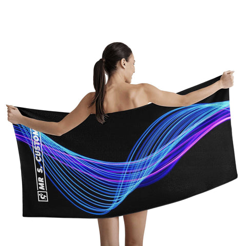 Mr.Shit Mr S Customs - Bath / Beach Towel - Black Pattern All Towels 38 $