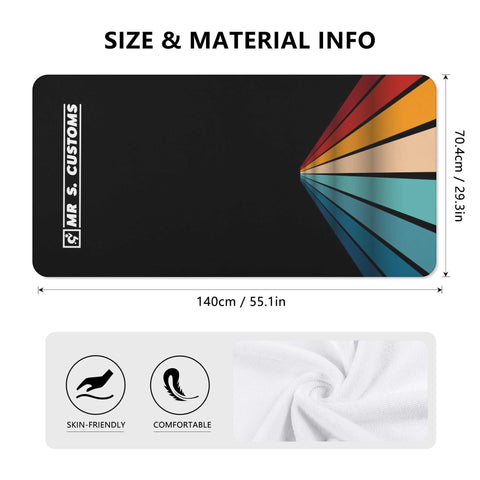 Mr.Shit Mr S Customs - Bath / Beach Towel - Black Retro Pattern All Towels 38 $