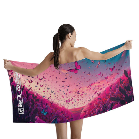 Mr.Shit Mr S Customs - Bath / Beach Towel - Butterflies All Towels 38 $
