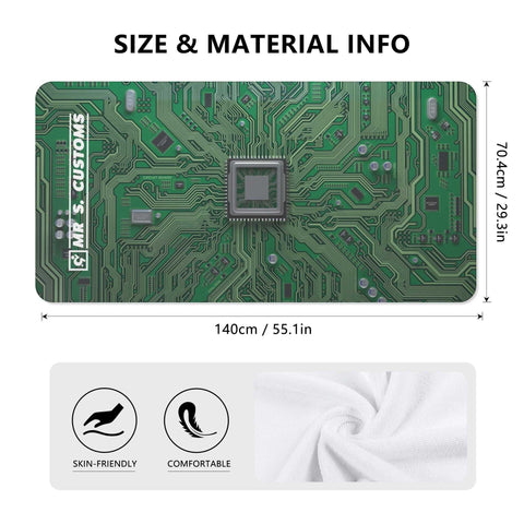 Mr.Shit Mr S Customs - Bath / Beach Towel - Computer Circuit All Towels 38 $