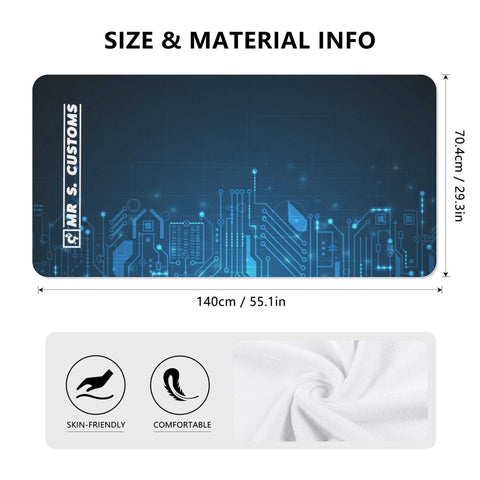 Mr.Shit Mr S Customs - Bath / Beach Towel - Computer Circuit All Towels 38 $