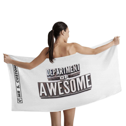 Mr.Shit Mr S Customs - Bath / Beach Towel - Dep of Awesome All Towels 38 $