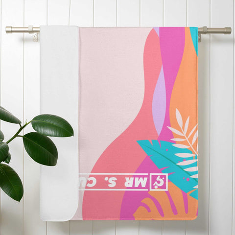 Mr.Shit Mr S Customs - Bath / Beach Towel - Floral Pink All Towels 38 $
