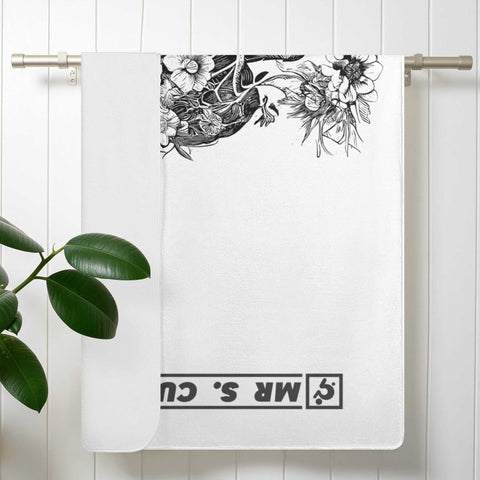 Mr.Shit Mr S Customs - Bath / Beach Towel - Floral Skull All Towels 38 $