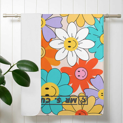 Mr.Shit Mr S Customs - Bath / Beach Towel - Flower Power All Towels 38 $