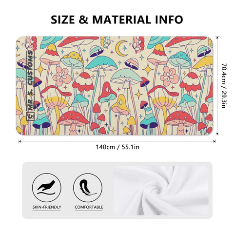 Mr.Shit Mr S Customs - Bath / Beach Towel - Mushrooms 2 All Towels 38 $