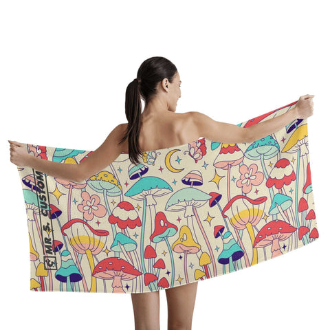 Mr.Shit Mr S Customs - Bath / Beach Towel - Mushrooms 2 All Towels 38 $