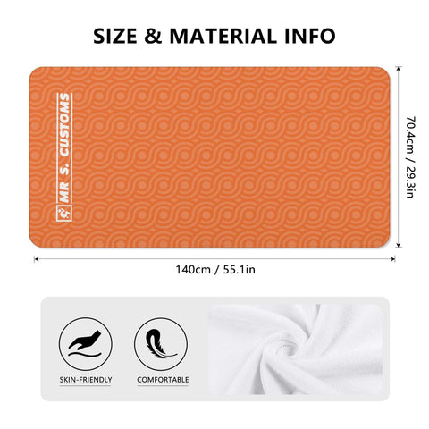 Mr.Shit Mr S Customs - Bath / Beach Towel - Orange Pattern 2 All Towels 38 $