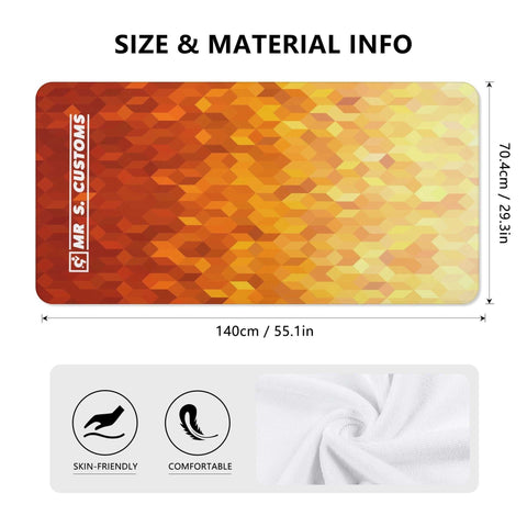 Mr.Shit Mr S Customs - Bath / Beach Towel - Orange Pattern All Towels 38 $