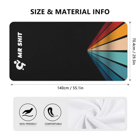 Mr.Shit Mr Shit - Bath / Beach Towel - Black Retro Pattern All Towels 38 $