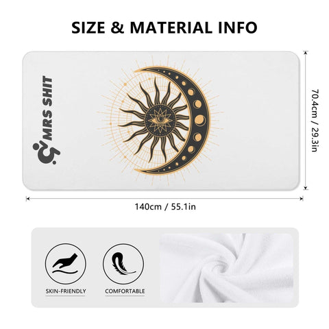 Mr.Shit Mrs Shit - Bath / Beach Towel - All Seeing Eye - White All Towels 38 $