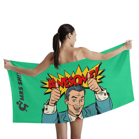 Mr.Shit Mrs Shit - Bath / Beach Towel - Awesome All Towels 38 $