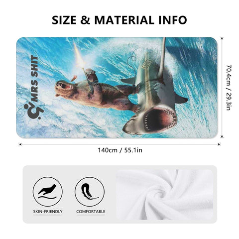 Mr.Shit Mrs Shit - Bath / Beach Towel - Bear Vibes All Towels 38 $