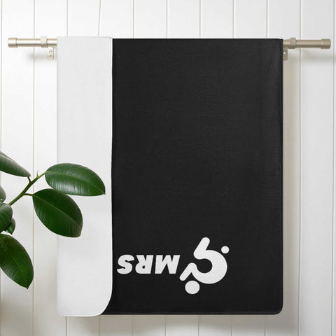 Mr.Shit Mrs Shit - Bath / Beach Towel - Black Retro Pattern All Towels 38 $