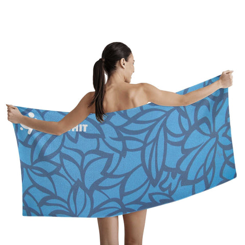 Mr.Shit Mrs Shit - Bath / Beach Towel - Blue Floral All Towels 38 $