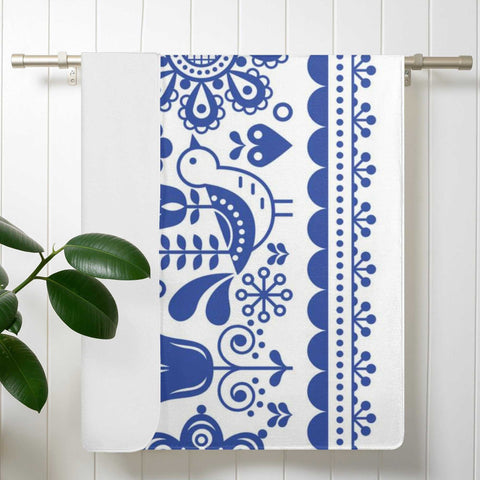 Mr.Shit Mrs Shit - Bath / Beach Towel - Blue Pattern All Towels 38 $