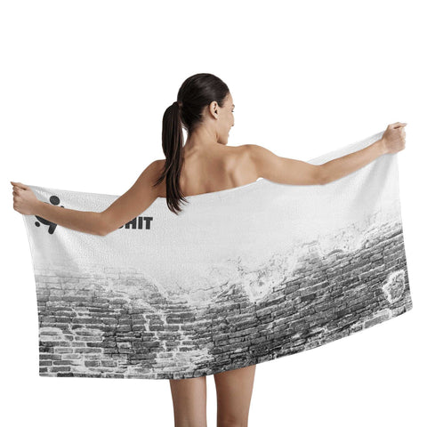 Mr.Shit Mrs Shit - Bath / Beach Towel - Brick Wall All Towels 38 $