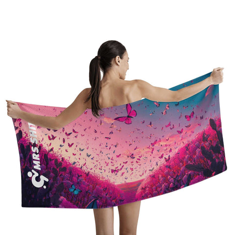 Mr.Shit Mrs Shit - Bath / Beach Towel - Butterflies All Towels 38 $