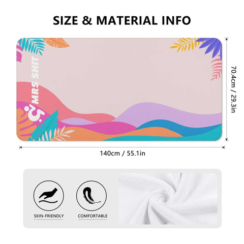 Mr.Shit Mrs Shit - Bath / Beach Towel - Floral Pink All Towels 38 $