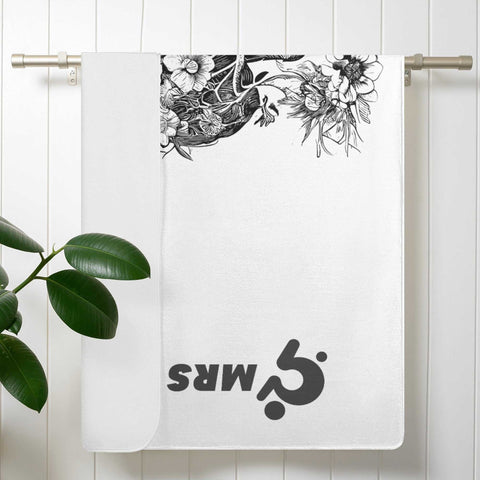 Mr.Shit Mrs Shit - Bath / Beach Towel - Floral Skull All Towels 38 $