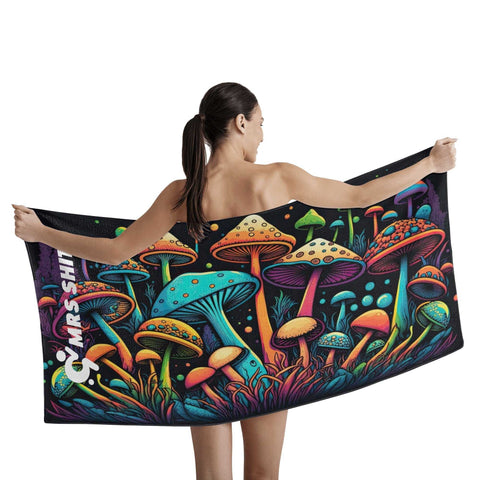 Mr.Shit Mrs Shit - Bath / Beach Towel - Mushrooms All Towels 38 $