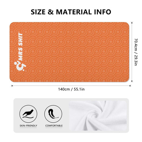 Mr.Shit Mrs Shit - Bath / Beach Towel - Orange Pattern 2 All Towels 38 $