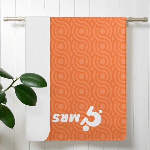 Mr.Shit Mrs Shit - Bath / Beach Towel - Orange Pattern 2 All Towels 38 $