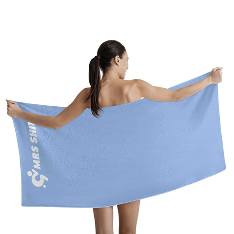 Mr.Shit Mrs Shit - Bath / Beach Towel - Pastel Blue All Towels 38 $