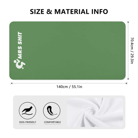 Mr.Shit Mrs Shit - Bath / Beach Towel - Pastel Green All Towels 38 $
