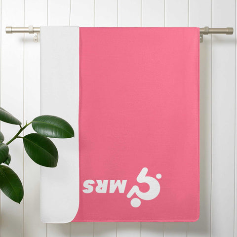 Mr.Shit Mrs Shit - Bath / Beach Towel - Pastel Pink All Towels 38 $