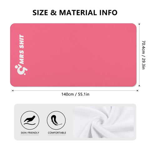 Mr.Shit Mrs Shit - Bath / Beach Towel - Pastel Pink All Towels 38 $