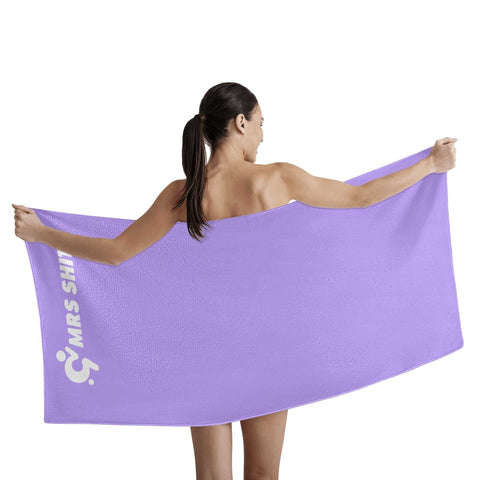 Mr.Shit Mrs Shit - Bath / Beach Towel - Pastel Purple 2 All Towels 38 $