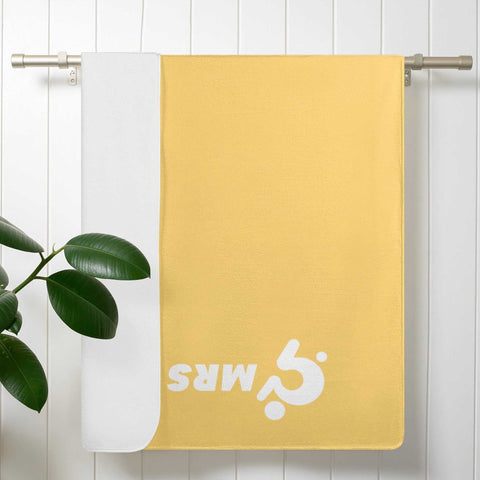 Mr.Shit Mrs Shit - Bath / Beach Towel - Pastel Yellow All Towels 38 $
