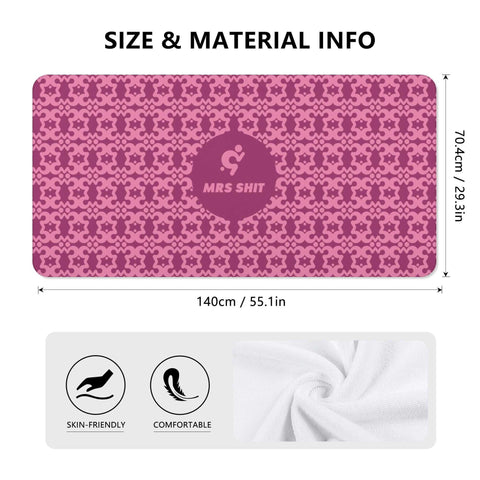 Mr.Shit Mrs Shit - Bath / Beach Towel - Pink All Towels 38 $