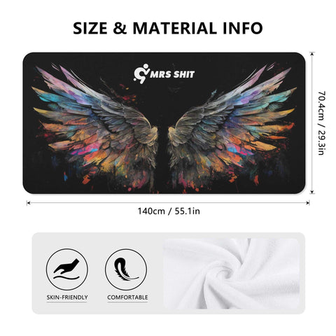 Mr.Shit Mrs Shit - Bath / Beach Towel - Rainbow Angel Wings All Towels 38 $