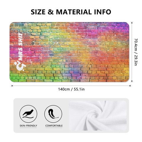 Mr.Shit Mrs Shit - Bath / Beach Towel - Rainbow Bricks All Towels 38 $